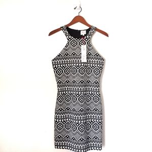 Parker Mariah Dress in Black & Ivory NWT Size L